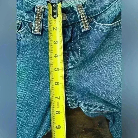 Iconic Y2K BEBE Bling Jeans Low Rise Flares Rhinestone Distressed
Denim Vintage - Picture 8 of 10
